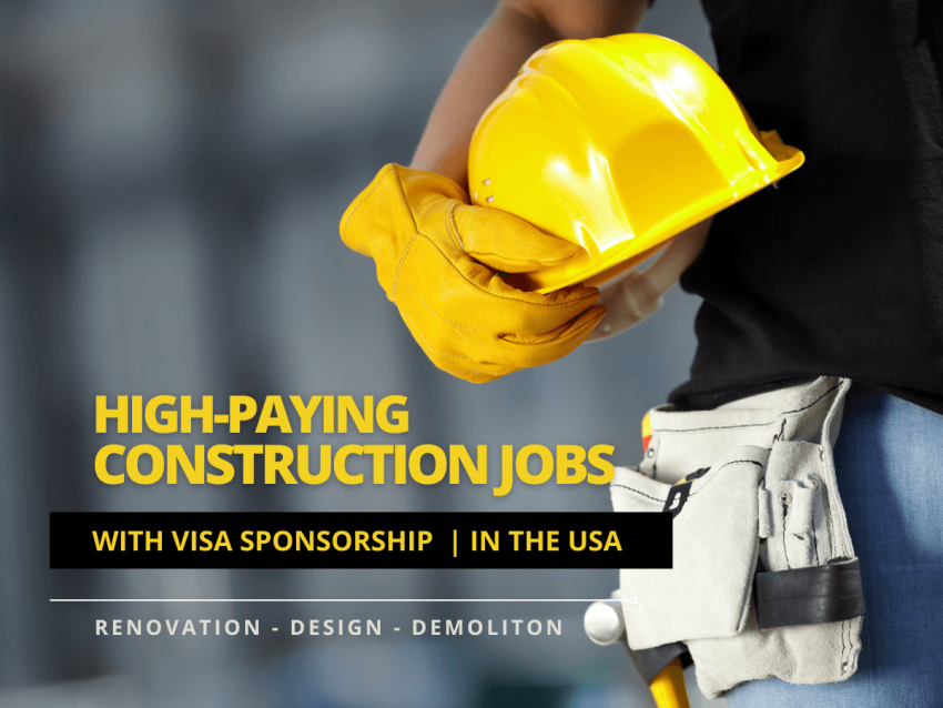 USA construction jobs visa sponsorship